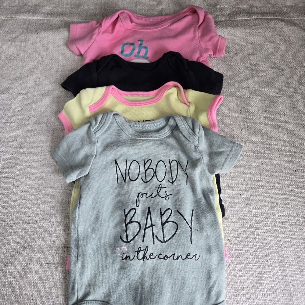 Baby Bundle - Baby One-Piece Pack - Pastel Mint, Pink, Yellow, Black